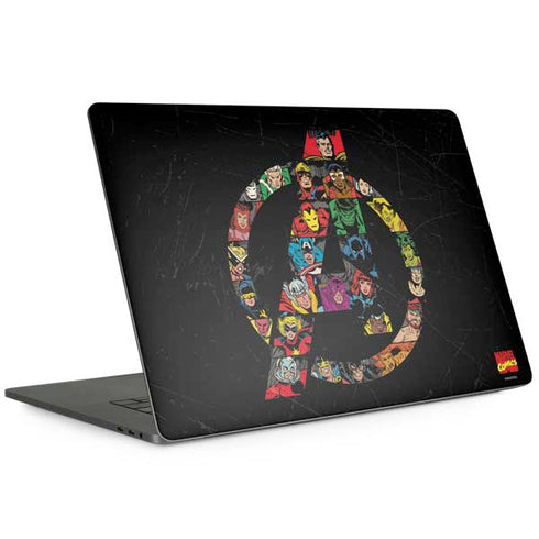 Marvel Classic Comics Avengers Logo MacBook Skins